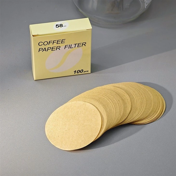 Ungebleichtes rundes Kaffeefilterpapier|Natürlicher Kaffeebrühfilter